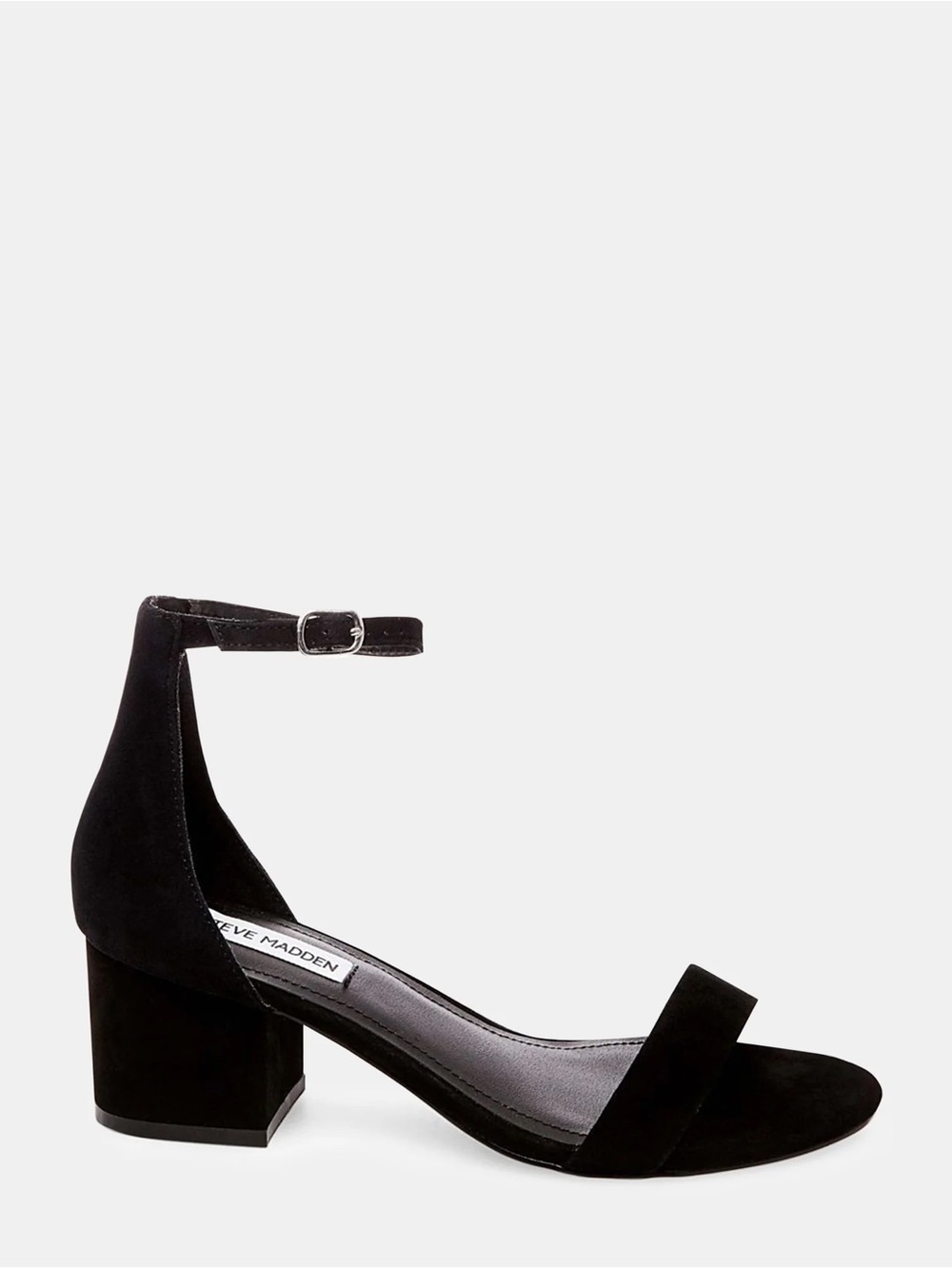 Steve Madden Irene Black Suede Block Heels